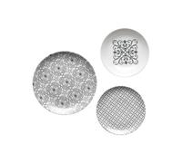 SET D'ASSIETTES POUR 6 'LE MAIOLICHE' "TIFFANY" Sky Grey