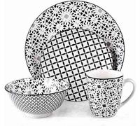 Set d'assiettes set de salle à manger 16 pcs grey ED-249544seat