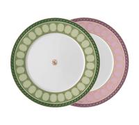 Set d'assiettes Signum, Porcelaine, Moyen, Multicolore OS