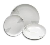 Set d'assiettes, Thun Tom, pointes grises, 18 pièces