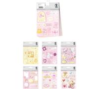 Set D'autocollants 3d Baby Girl, Set De 7 Feuilles D'autocollants De Couleurs Différentes, Autocollants, Faciles À Décoller, Adaptés À La Création De Cartes