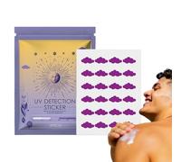 Set d'autocollants de détection des rayons UV : vingt-quatre indicateurs de couleur auto-adhésifs, protection fiable de la peau contre les coups de , pansements intelligents de protection UV |