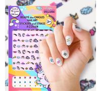 Set d'autocollants pour ongles Unicorn - 72 autocollants + 24 pierres - Officiellement sous licence
