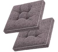 Set de 1/2/4/6 Pack Chair Cushions for Dining Chairs, Square, Circle Chair Cushion 40/45/50cm16/18/20in 8-10 cm Épaisseur for Indoor Kitchen Jardin Extérieur Terasse Fauteuil Chair and Coussin (Color