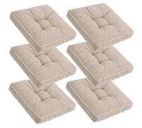 Set de 1/2/4/6 Pack Chair Cushions for Dining Chairs, Square, Circle Chair Cushion 40/45/50cm16/18/20in 8-10 cm Épaisseur for Indoor Kitchen Jardin Extérieur Terasse Fauteuil Chair and Coussin (Color