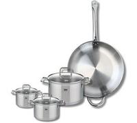 Set de 1 Poêle de cuisson 32 cm et 3 faitouts 12, 14 et 20 cm Elo Profi Citrin Gris