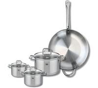 Set de 1 Poêle de cuisson 32 cm et 3 faitouts 12, 16 et 20 cm Elo Profi Citrin Gris