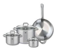 Set de 1 Poêle de cuisson 32 cm et 3 faitouts 14, 20 et 26 cm Elo Profi Citrin Gris