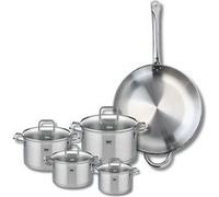 Set de 1 Poêle de cuisson 32 cm et 4 faitouts 12, 14, 16 et 20 cm Elo Profi Citrin Gris