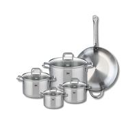 Set de 1 Poêle de cuisson 32 cm et 4 faitouts 14, 16, 20 et 26 cm Profi Citrin Elo