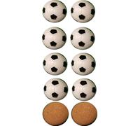 set de 10 balles de baby-foot Charlsten 36 mm. 8x standard et 2x liège