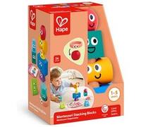 HaPe International – Jeu éducatif Set de 10 blocs à empiler Montessori en bois Beige dès 12 mois