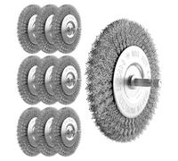 Set de 10 Brosse à jointoiement pour Brosse à jointoiement électrique Grizzly Tools EFB 401 EFB 402 403 Métal | Fil | Brosse à fil rond | Métal