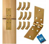 Set de 10 Charnières de caisse KOTARBAU Charnière de meuble - Charnière de table et d'armoire - Fabriquée en Métal - 100 x 25 mm