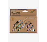 Set de 10 Chunky BIO Glitter folia avec colle multicolore TU