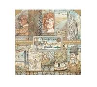 Set de 10 feuilles de papier scrapbooking 'Sir Vagabond Aviator' de Stamperia (20.3x20.3 cm)