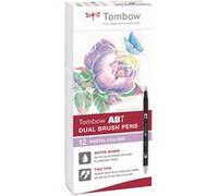 Tombow Feutres Dual Brush Pen ABT Couleurs pastel Lot de 12