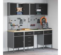 Set de 10 pièces de banc de travail en acier noir