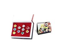 Set de 10 pièces Delicate Anneaux de cosplay d'anime Naruto Akatsuki Sasori Itachi Hidan Deidara Pein avec Calendrier Naruto 2021 en français