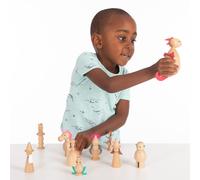 Set de 10 pièces en bois - monde en
