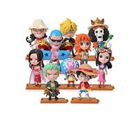Figurine de collection GENERIQUE Set de 10 pièces Figurines Delicate Anime One Piece Luffy Zoro Nami Sanji Chopper Robin Hancock 10 cm