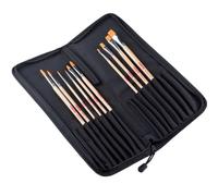 Set de 10 pinceaux - Plusieurs tailles et formes - Huile - Acrylique - Gouache