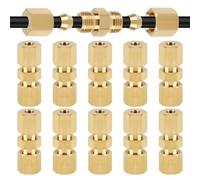 Set de 10 Raccords Tuyau Frein Cuivre 4.75mm, Raccord Frein Haute Pression, Raccord Durite de Frein pour Réparation Tuyau de Frein, Installation Facile, Répartiteur Frein Compatible 4,75mm