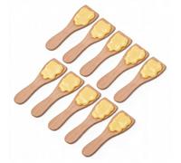 Set de 10 Spatules de Cuisine en Bois pour Poêle antiadhésive Outil 13.7CM | Ensemble Accessoires Complet Spatula Turner de Cuisine Non Toxiques Déformation Durabilité Ergonomique