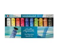 Sennelier La Petite Aquarelle Set, Student Watercolors, Includes Ten 21ml Tubes of Fine Artist Quality Watercolors (10-131684-00)