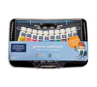 Lefranc & Bourgeois Gouache Boîte Collège 10 x 10 ml + pinceau