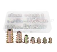 Set de 100 Écrous À Encastrement Hexagonaux, Acier Galvanisé, M4 M5 M6 M8 M10, Boîte de Rangement - Durabilité Renforcée, Remplacement Pratique, Usage Polyvalent