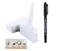 Set de 100 étiquettes pour plantes, etiquette potager, etiquette jardin exterieur, avec un marqueur blanc inclus. Idéal pour jardins, vergers ou fermes.