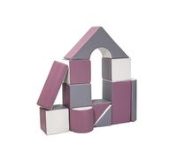 Velinda Set de 11 Blocs en Mousse pour Le Jeu, crèches, écoles maternelles (Couleur: Blanc, Gris, Violet)