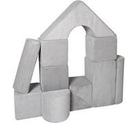 My Velinda Blocs de construction en mousse – 11 grands blocs géants – Ensemble de serrures, Gris