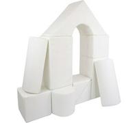 Velinda Set de 11 Blocs en Mousse pour Le Jeu, crèches, écoles maternelles (Couleur: Blanc)