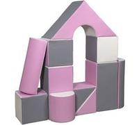 Set de 11 blocs en mousse pour le jeu blanc, rose, gris Blanc G