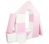 Set De 11 Blocs En Mousse Pour Le Jeu Blanc, Rose (Pastel)