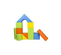My Velinda Set de 11 blocs en mousse – crèches & maternelles – Jaune, Vert, Orange, Bleu clair