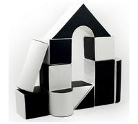 Set de 11 blocs en mousse pour le jeu noir - blanc