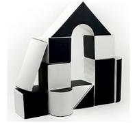 Set de 11 blocs en mousse pour le jeu noir - blanc Noir G