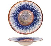 Set de 12 assiettes creuses ANIA en porcelaine avec motifs pour soupes pâtes desserts - Diamètre 28 x 5 cm G