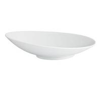 Set de 12 Assiettes plates et ovales LISA avec un léger creux sur les bords, plat à service à pâtes desserts - VISIODIRECT - G