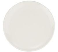 Set de 12 Assiettes utilisables comme sous-assiettes, plates et rondes HENRY, plat de service à pizza, salade et dessert, gâteau en porcelaine blanc - Dimension: 27 x 27 x 2.5 cm