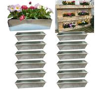 set de 12 bacs à fleurs Balconnière Insert adapté aux palettes Europe pour fleurs, herbes aromatiques et fruits 12 pièces 38cm