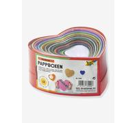 Set de 12 boîtes en carton RAINBOW folia, en forme de c?ur multicolore TU