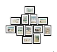 Set de 12 cadres photo Ocean, 13x18cm, noir