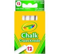 Crayola Craies blanches pour tableau 0280 – set de 12 pièces sans poussière