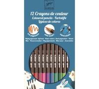 Set de 12 crayons aquarellables classiques Djeco Bleu G