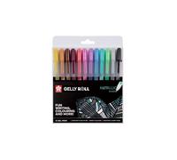 Set de 12 crayons gel - Sakura - Gelly Roll Metallic Shiny - Couleurs assorties - Encre gel - Non rechargeable