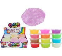 set de 12 Crystal Slime Putty en 12 couleurs différentes, chacun environ 6,5x3 cm avec des paillettes Slime Glitter